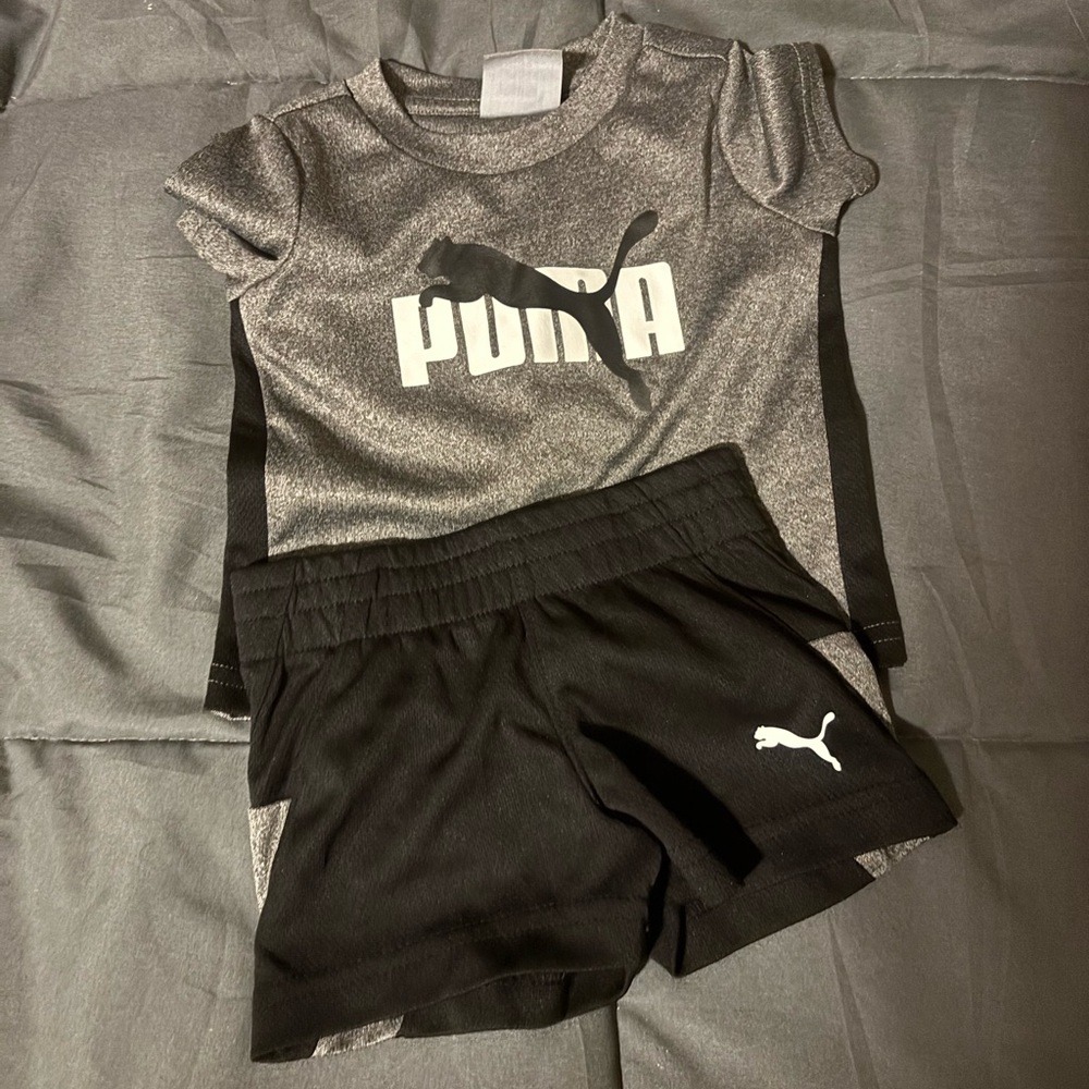 Puma Charcoal and Black Kids' Set